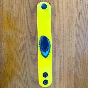 BoHo style leather and stone bracelet.